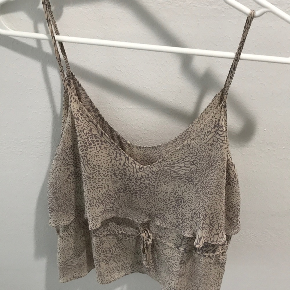 Rory beca 100% silk print tank